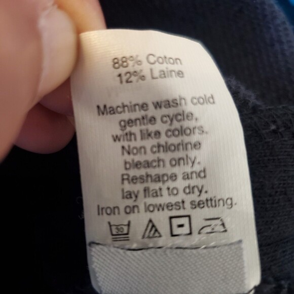 J. Crew Sleeveless Hoodie Top Oversize Black Womens Cott Wool SzXXS-XS Fits S-M - Picture 5 of 16